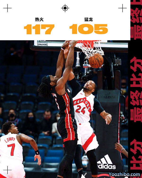 <a href=/lanqiu_zbo/heat/ target=_blank class=infotextkey>热火</a>以117-105击败了<a href=/lanqiu_zbo/raptors/ target=_blank class=infotextkey>猛龙</a>