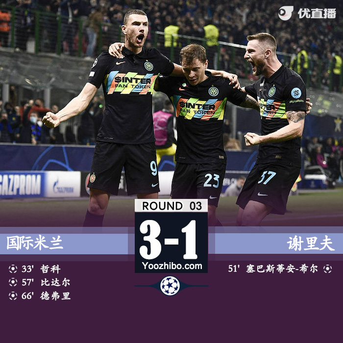 国米3-1谢里夫获首胜  哲<a href=/mingren/lanqiu_zbo/120.html target=_blank class=infotextkey>科比</a>达尔互相传射徳弗里破门